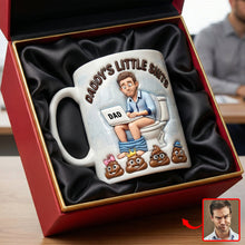 Load image into Gallery viewer, “Daddy’s Little Shits” - Funny Poop Dad Coffee Mug - Personalized Gift for Any Dad Coffee Mug PopCulturePrints
