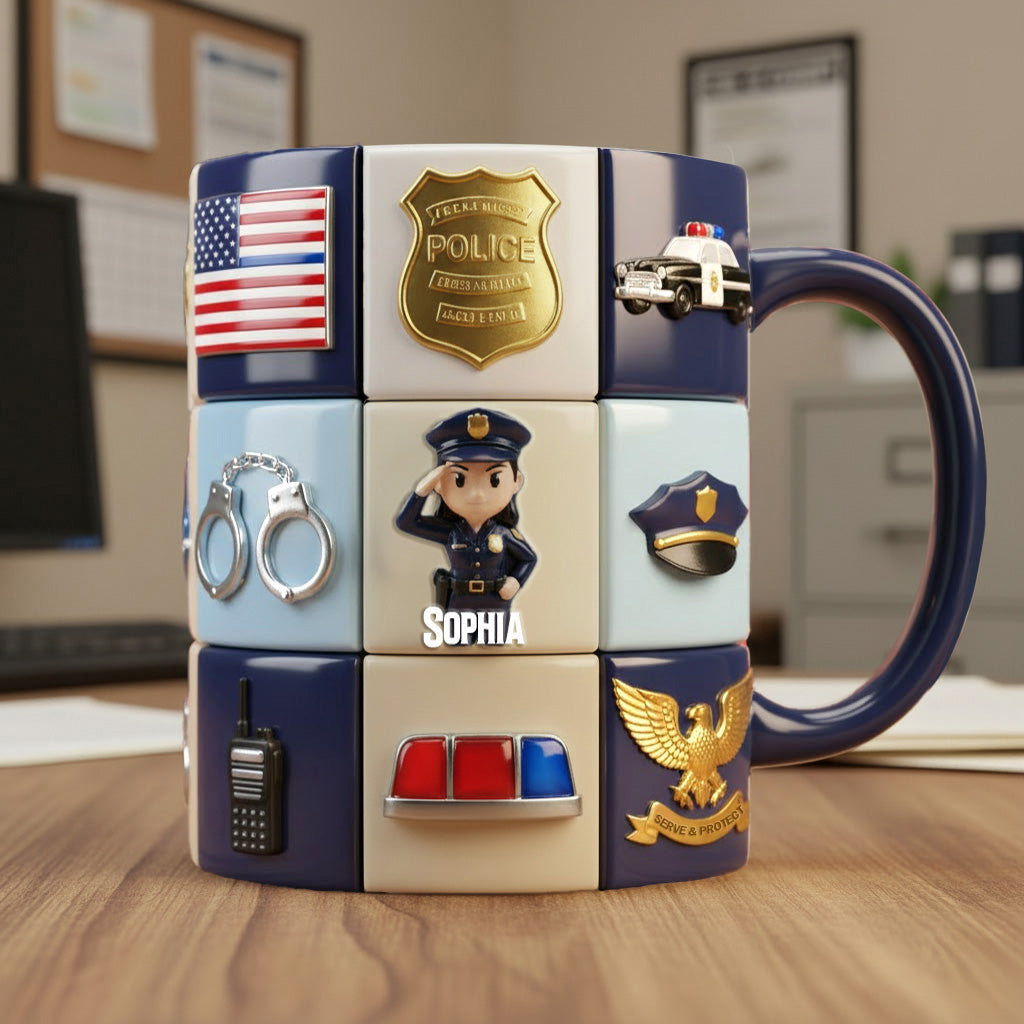 “Serve and Protect” - Personalized Police Coffee Accent Mug Coffee Mug PopCulturePrints