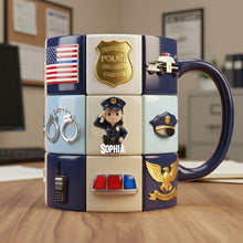 Load image into Gallery viewer, “Serve and Protect” - Personalized Police Coffee Accent Mug Coffee Mug PopCulturePrints
