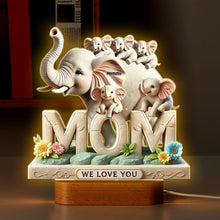 Load image into Gallery viewer, We Love You, Mommy – Personalized Elephant LED Light for Moms and Grandmas Led Night Light PopCulturePrints
