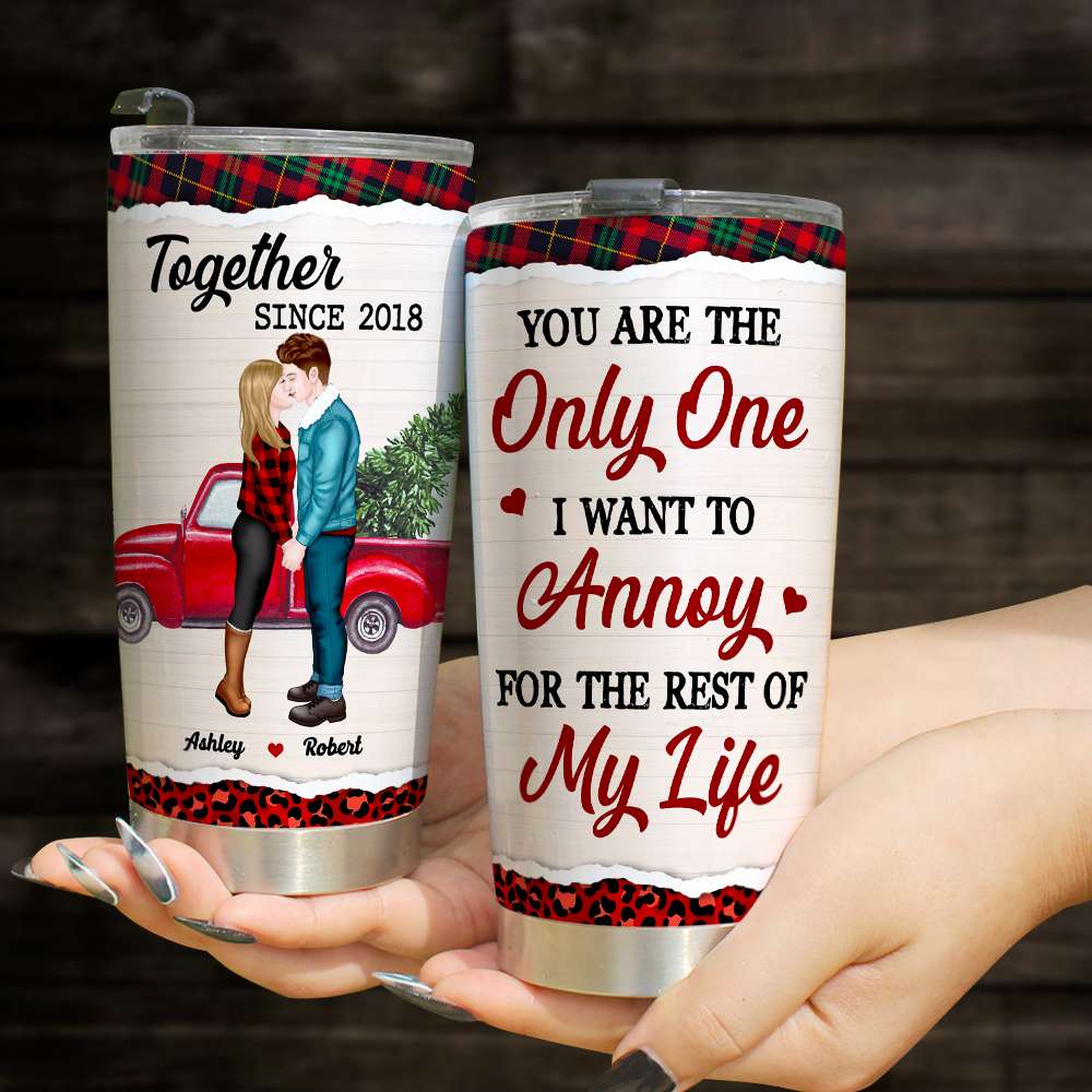 Personalized Kissing Couple Tumbler - Perfect Anniversary Gift