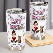 Load image into Gallery viewer, “Celebrate the Love of Cats!” - Personalized Cat Mom Tumbler Cup Tumbler Cup PopCulturePrints
