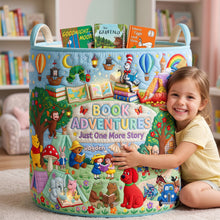 Load image into Gallery viewer, Kid Book Storage Quilted Basket - Personalized Gifts For Kids 03qhlu160726 Laundry Basket PopCulturePrints
