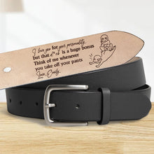 Load image into Gallery viewer, Personalized Secret Message Belt for Couples - Unique Gift for Him Belts PopCulturePrints

