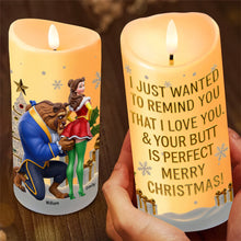 Load image into Gallery viewer, Celebrate Family Joy with Festive Love - Personalized Christmas Ornament Led Candle PopCulturePrints
