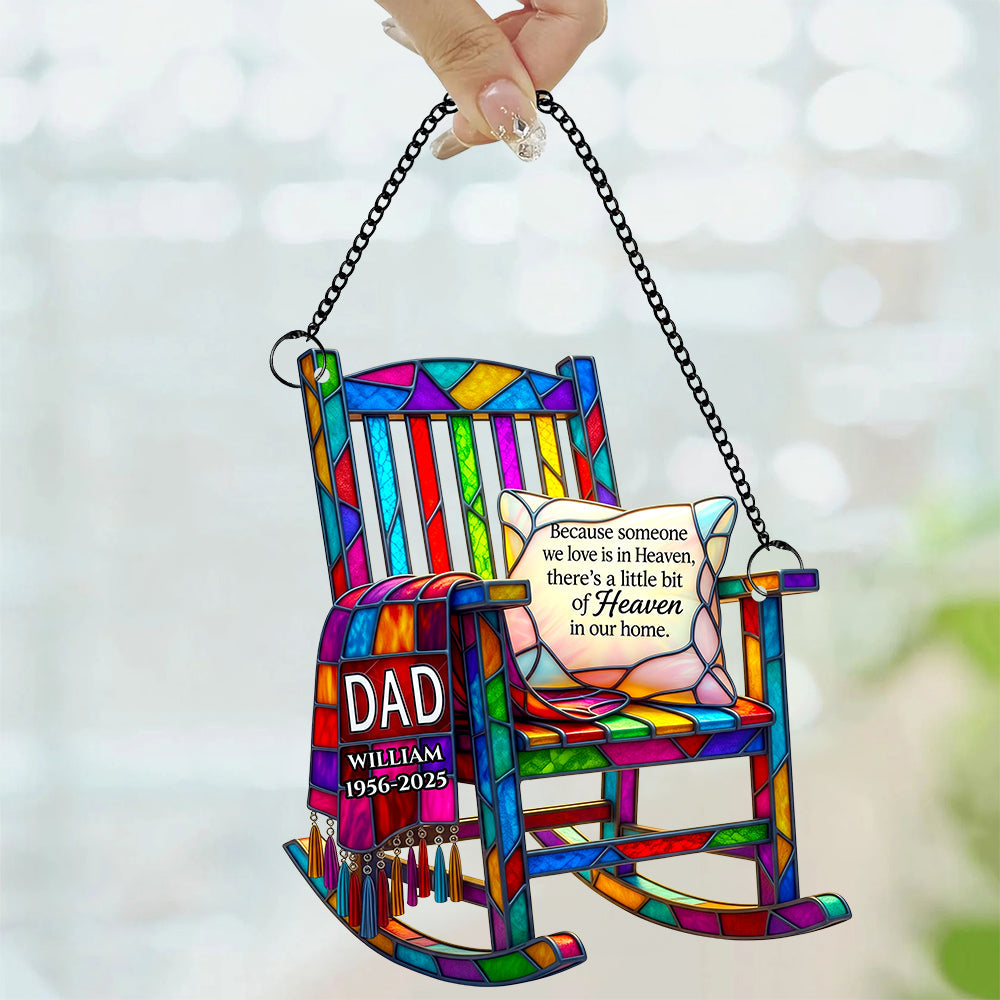Memorial Chair Suncatcher Ornament - Personalized Gift for Loved Ones in Heaven Ornament PopCulturePrints
