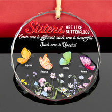 Load image into Gallery viewer, Personalized Butterfly Sister Christmas Ornament Ornament PopCulturePrints
