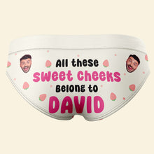 Load image into Gallery viewer, Personalized Sweet Cheeks Women's Briefs for Couples Boxer Briefs PopCulturePrints
