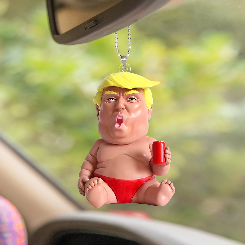 Funny Baby Trump Car Hanging Ornament