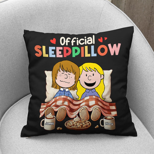 Personalized Official Sleep Pillow for Couples - Cute Cartoon Design Pillow PopCulturePrints