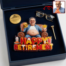 Load image into Gallery viewer, Happy Retirement Fridge Magnet - Custom Photo Gift for Your Special Retiree Fridge Magnet PopCulturePrints
