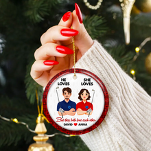 Load image into Gallery viewer, Personalized Golf Couple Ornament - Perfect Valentine&#39;s Day Gifts and Christmas Gift Ornament PopCulturePrints
