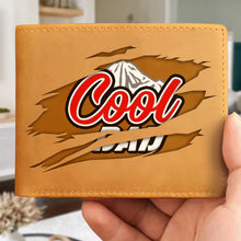 Load image into Gallery viewer, Personalized PU Leather Wallet for Dad - Beer Mug Design Leather Wallet PopCulturePrints
