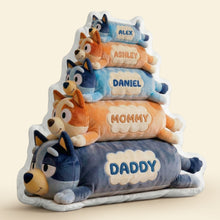 Load image into Gallery viewer, “The Perfect Family Stack” - Custom Shape Pillow - Personalized Gifts for Family Pillow PopCulturePrints
