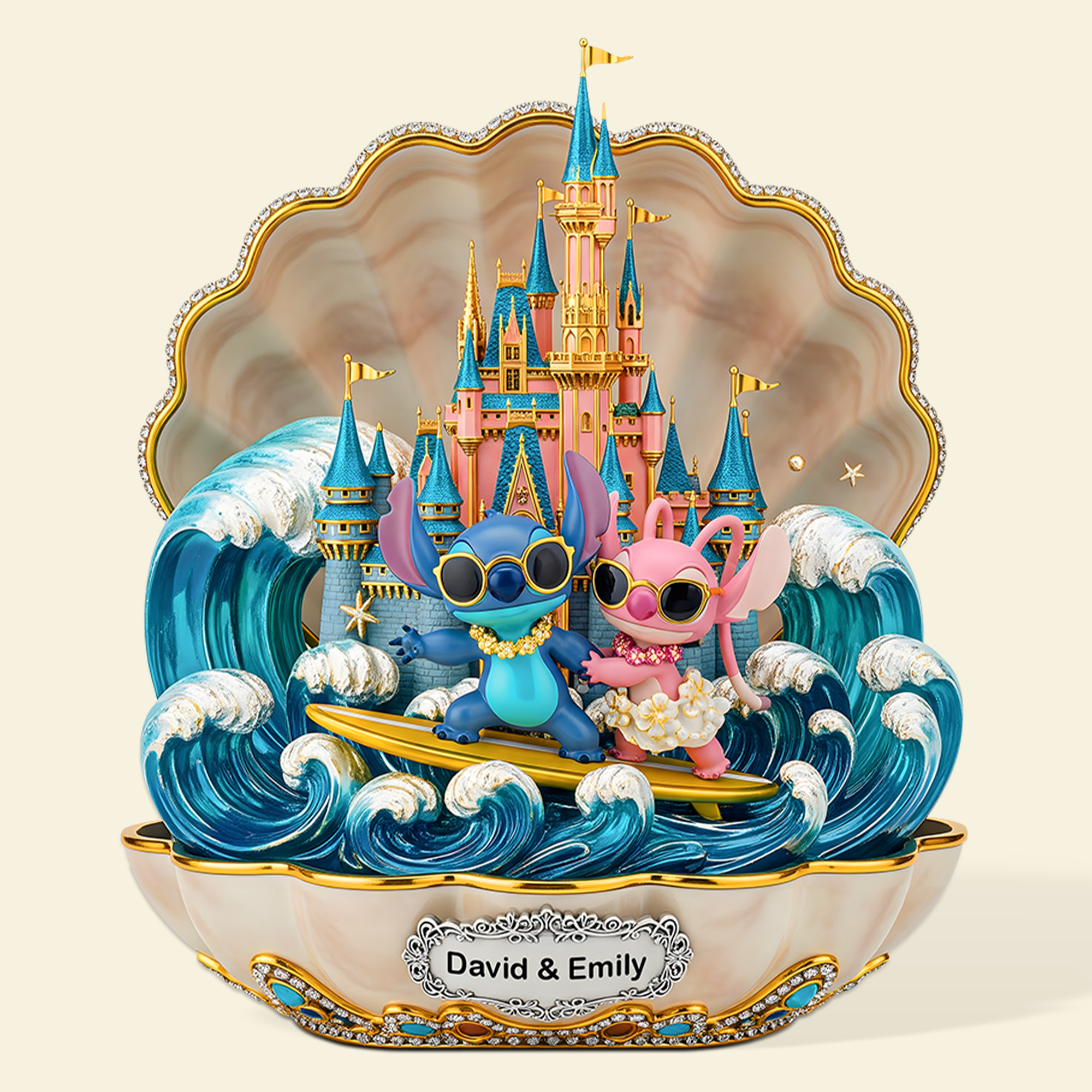 Celebrate Your Love: Summer Couple Acrylic Plaque - Personalized Gifts for Every Couple Shaped Plaques PopCulturePrints