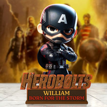 Load image into Gallery viewer, &quot;Your Hero, My Dad&quot; - Custom Herobolts Dad Plaque - Personalized Gift for Dads and Grandpas Shaped Plaques PopCulturePrints
