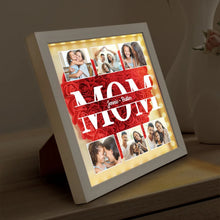 Load image into Gallery viewer, Mom, You&#39;re Our Heart - Custom Photo LED Light Flower Shadow Box LED Light Flower Shadow Box PopCulturePrints

