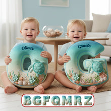Load image into Gallery viewer, Personalized Sea Turtle Alphabet Shaped Pillow - A Unique Gift for Kids Pillow PopCulturePrints
