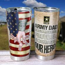 Load image into Gallery viewer, Custom Military Dad Tumbler - Personalized Hero Gift Tumbler Cup PopCulturePrints

