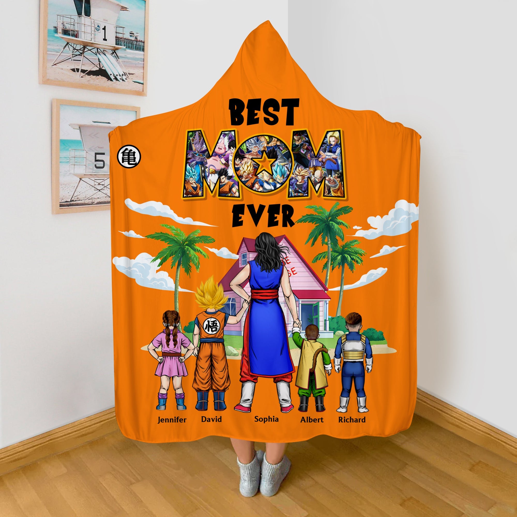 Dragon Heroes Personalized Hoodie Blanket for Moms Blanket PopCulturePrints