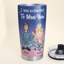 Load image into Gallery viewer, Personalized Enchanted Couple Tumbler - I Was Enchanted To Meet You Tumbler Cup PopCulturePrints
