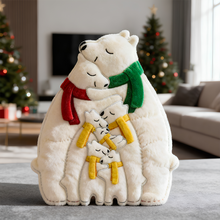 Load image into Gallery viewer, Embrace the Love: Ice Bear Family Hugging Pillow - Personalized Gifts for Families Pillow PopCulturePrints
