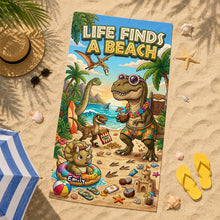 Load image into Gallery viewer, Prehistoric World Beach Towel - Personalized Gifts 04tydh160726 Beach Towel PopCulturePrints
