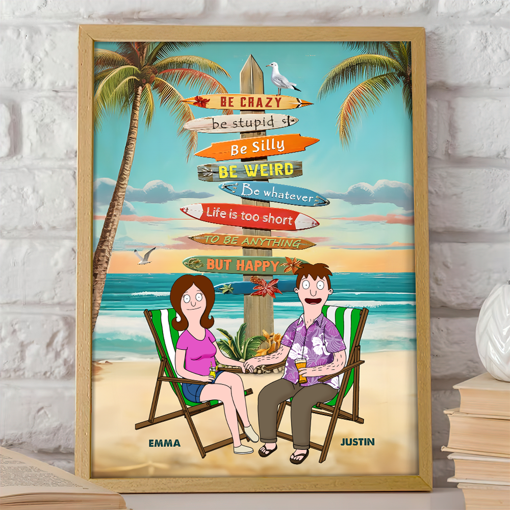 Life Is Too Short – Personalized Canvas Print for Couples Poster & Canvas PopCulturePrints