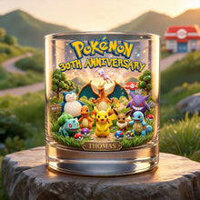 Load image into Gallery viewer, "Celebrate Friendship &amp; Adventure - Personalized 30th Anniversary Drinking Glass for Pokémon Fans"
