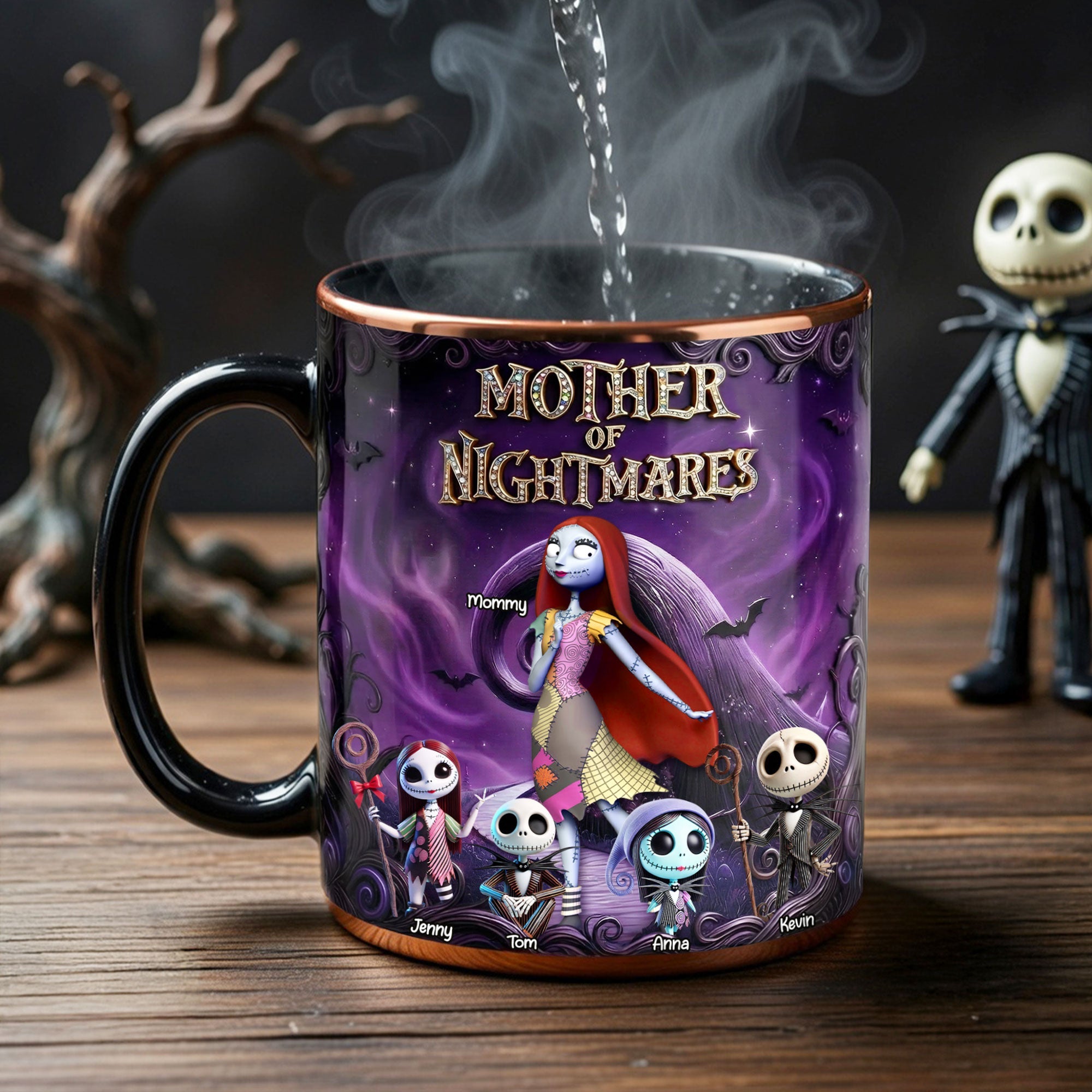 “Embrace the Spookiness!” - Spooky Mom Magic Mug - Personalized Gifts for Mothers, Grandmas, and More Coffee Mug PopCulturePrints