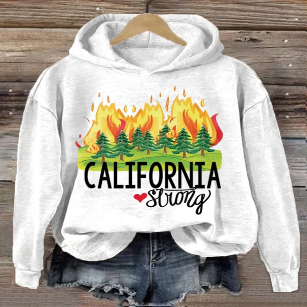 California Strong Hoodie - Los Angeles Fire Recovery Gift Shirts PopCulturePrints