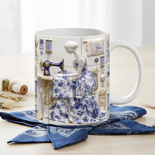Load image into Gallery viewer, Crafting Memories - Personalized Sew Crafty Girl Coffee Mug - Perfect Gift for Sewing Lovers Coffee Mug PopCulturePrints
