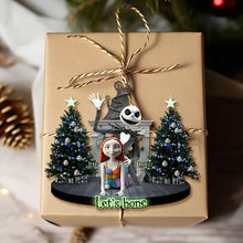 Load image into Gallery viewer, Let&#39;s Bone! Mischievous Spooky Couple Christmas Ornament - Personalized Gift for Couples Ornament PopCulturePrints
