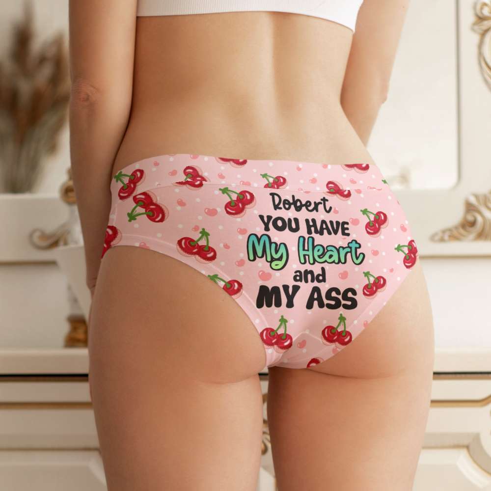 Personalized Heart & Ass Women's Briefs for Couples Boxer Briefs PopCulturePrints