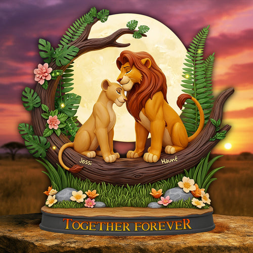 Together Forever: A Personalized Acrylic Plaque for Loving Couples Shaped Plaques PopCulturePrints