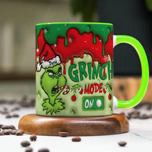 Load image into Gallery viewer, Personalized Grinch Mode On Christmas Mug - Custom Holiday Coffee Cup
