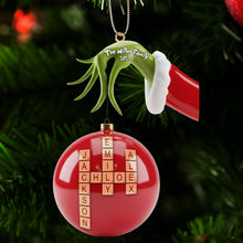 Load image into Gallery viewer, &quot;Celebrate Family Togetherness with Our Unique Crossword Ornament&quot; - Personalized Family Christmas Ornament Ornament PopCulturePrints
