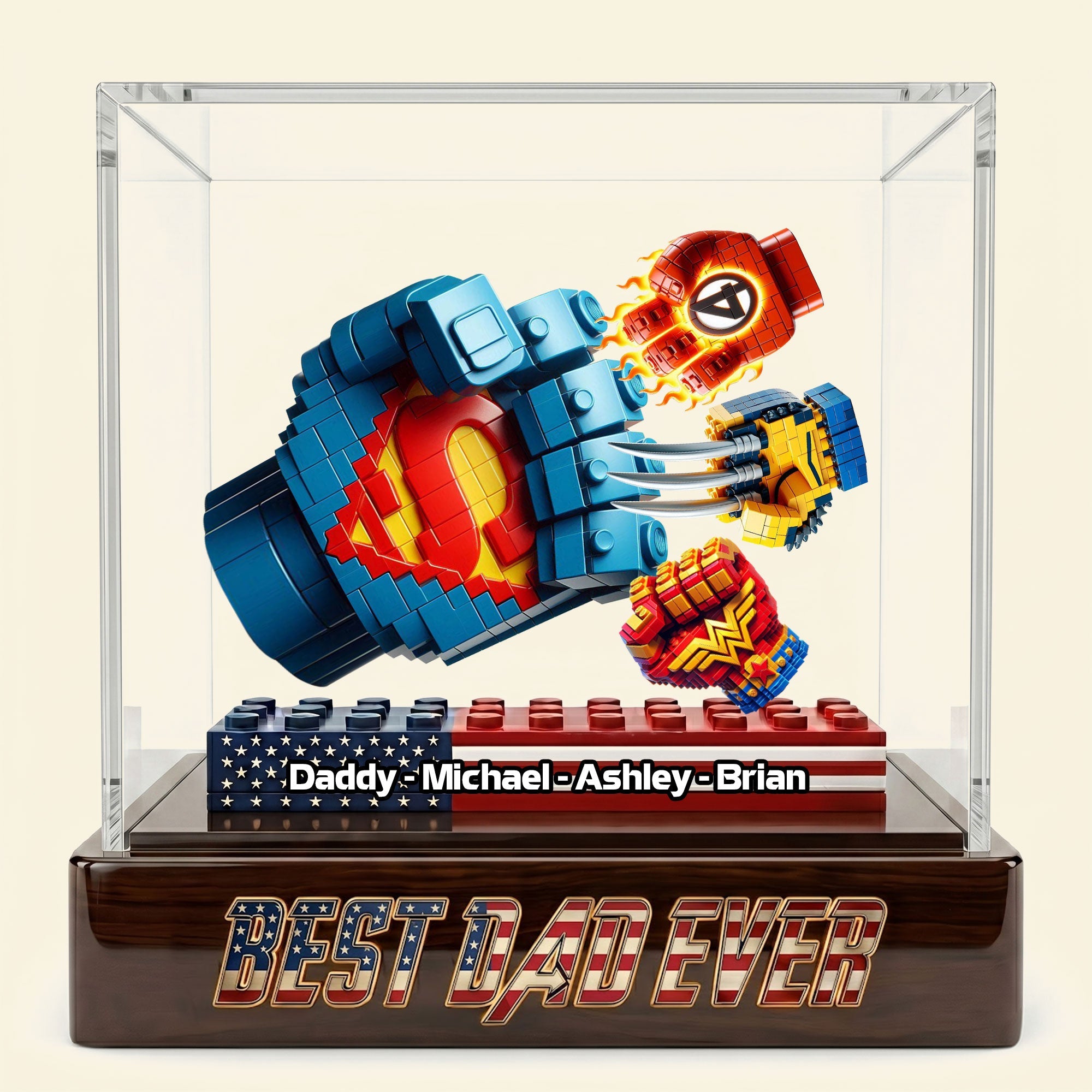 Best Dad Ever - Custom Acrylic Plaque for Dad and Grandpa Shaped Plaques PopCulturePrints