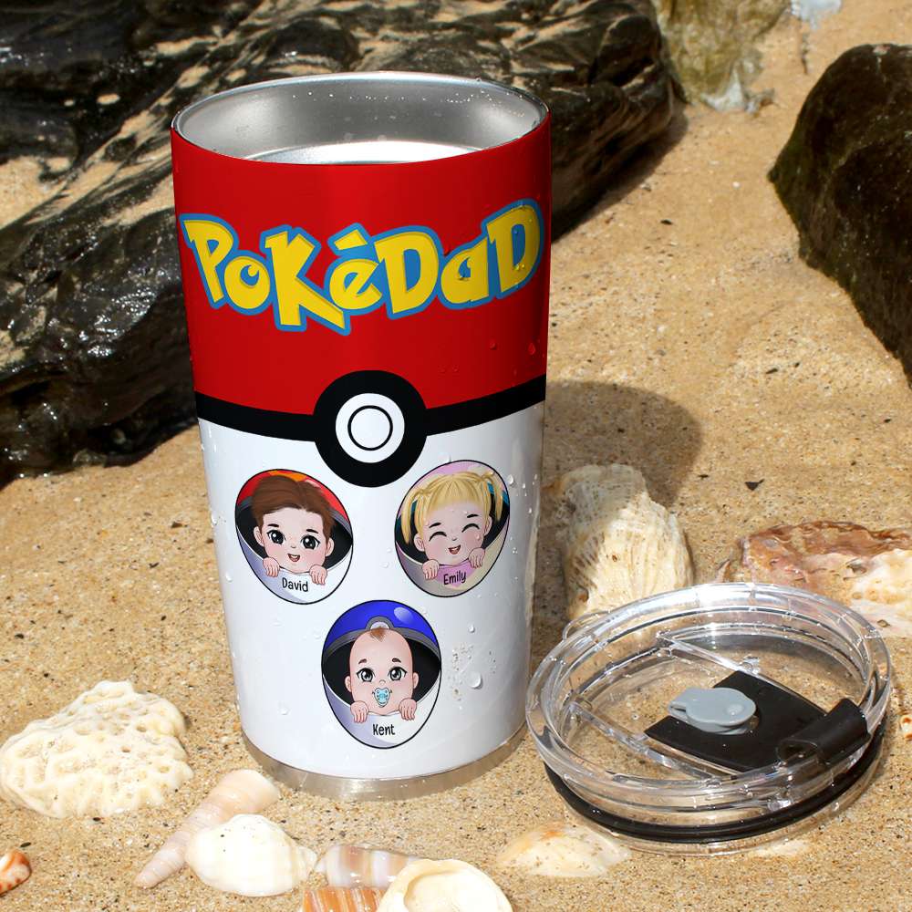 Personalized PokéDad Tumbler - Gotta Love 'Em All