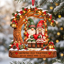 Load image into Gallery viewer, Growing Old Together - Personalized Ornament for Couples Ornament PopCulturePrints
