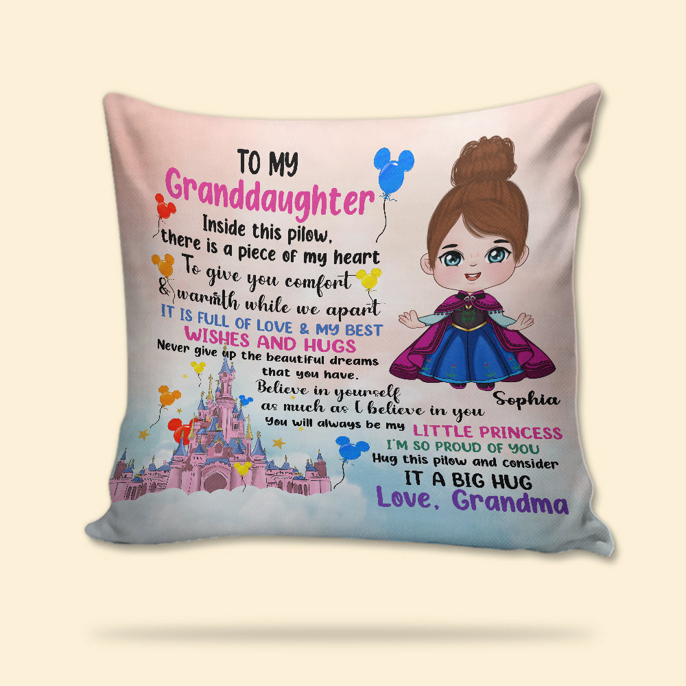 Personalized Granddaughter Inspirational Pillow - Proud Grandma Gift Pillow PopCulturePrints