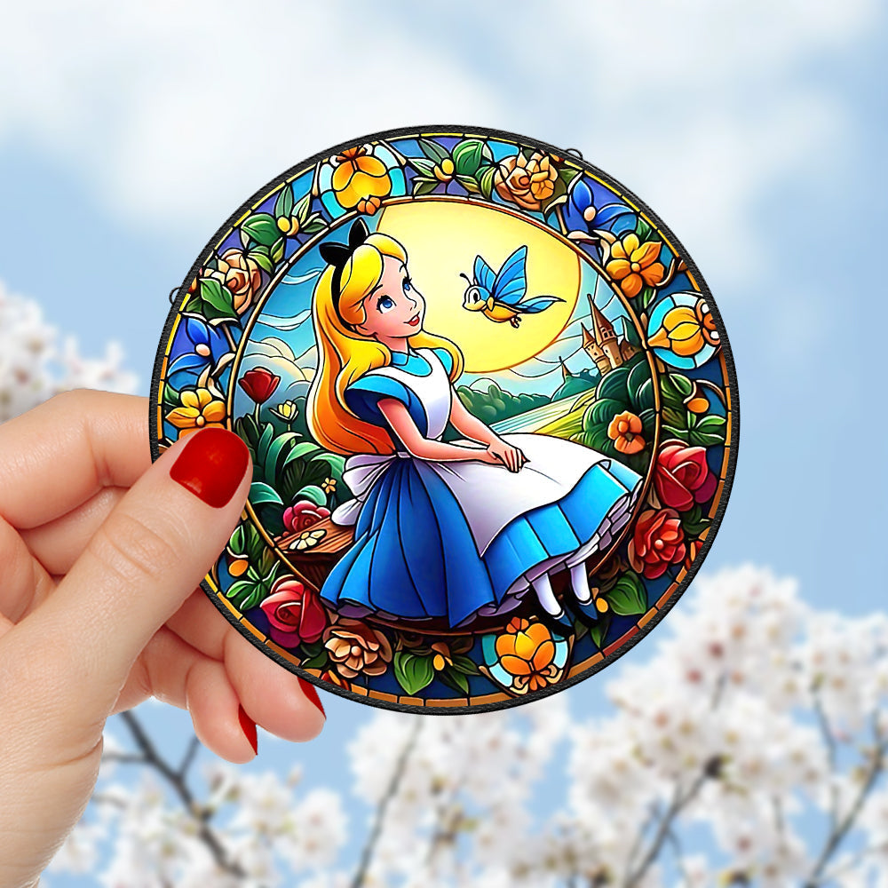 Personalized Stained Glass Ornament for Magical World Fans - Best Suncatcher Ever