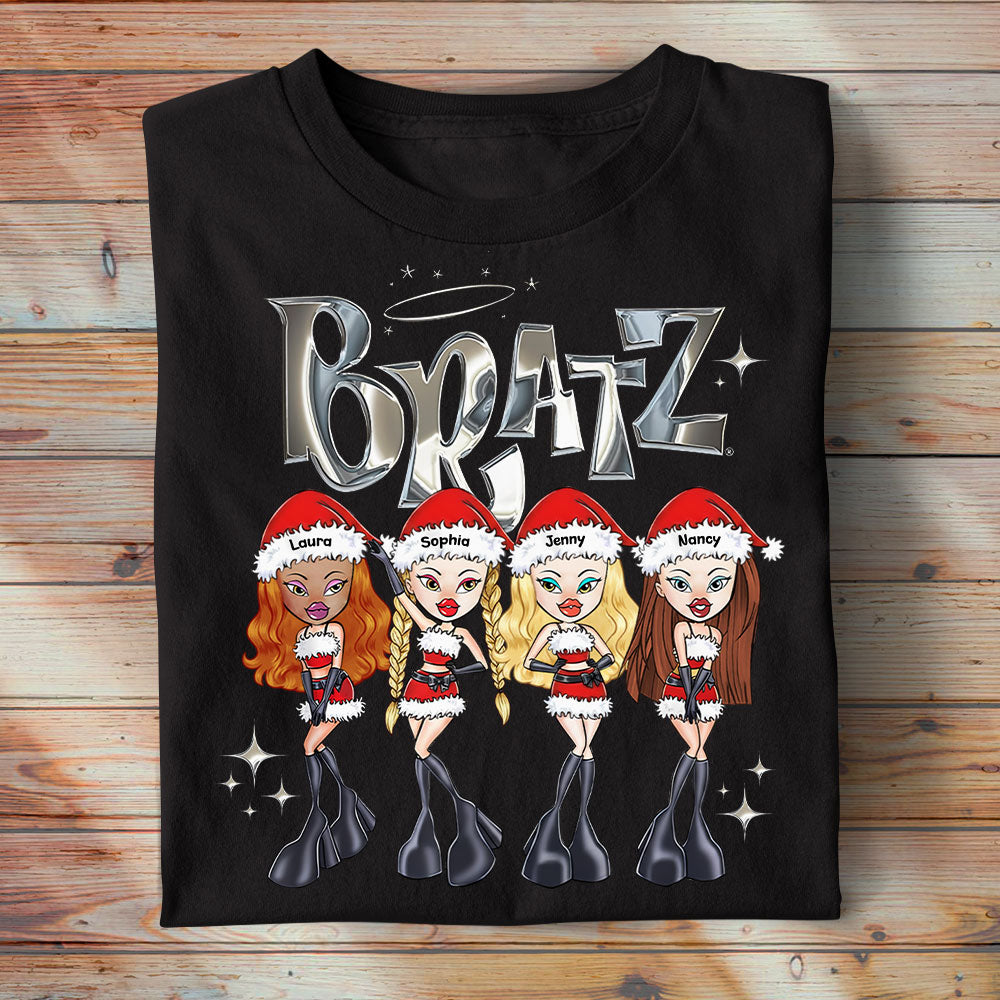 Sassy Baddie Christmas Gang Shirt - Personalized Gifts for Friends Shirts PopCulturePrints