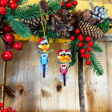 Load image into Gallery viewer, Personalized Motocross Ducks Christmas Ornament - Custom Name
