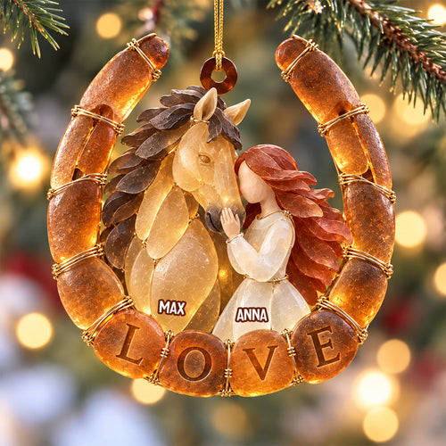 “A Bond Like No Other” - Attuned Horse Girl Ornament - Personalized Gift for Horse Lovers Ornament PopCulturePrints