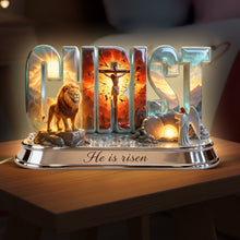Load image into Gallery viewer, ‘He is Risen’ - Jesus Christ Resurrection Holy Light Box, Custom Personalized Gift for Christians, Perfect for Easter Celebrations Light Box PopCulturePrints
