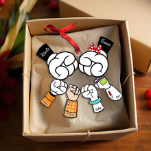 Load image into Gallery viewer, Personalized Family Christmas Ornament - Family Fist Bump Theme Ornament PopCulturePrints
