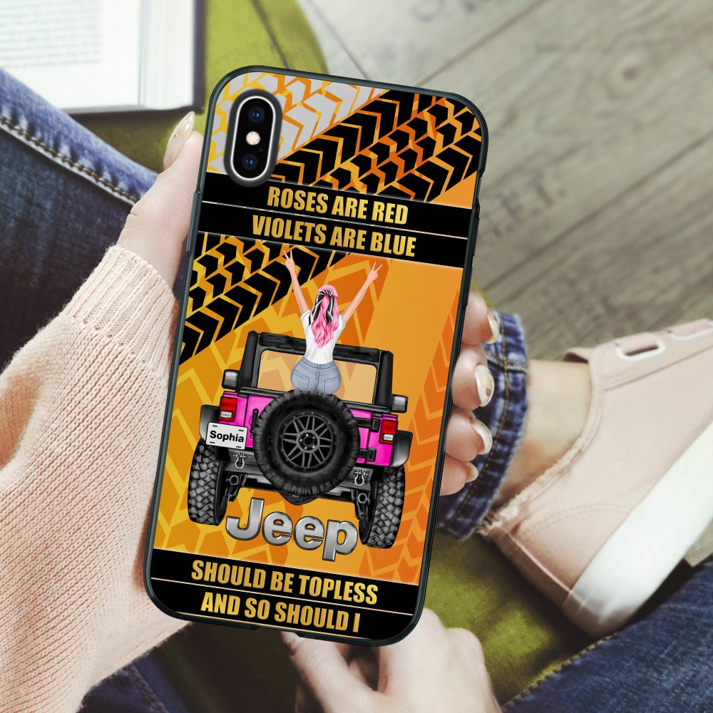 Personalized Jeep Topless Poetry Phone Case