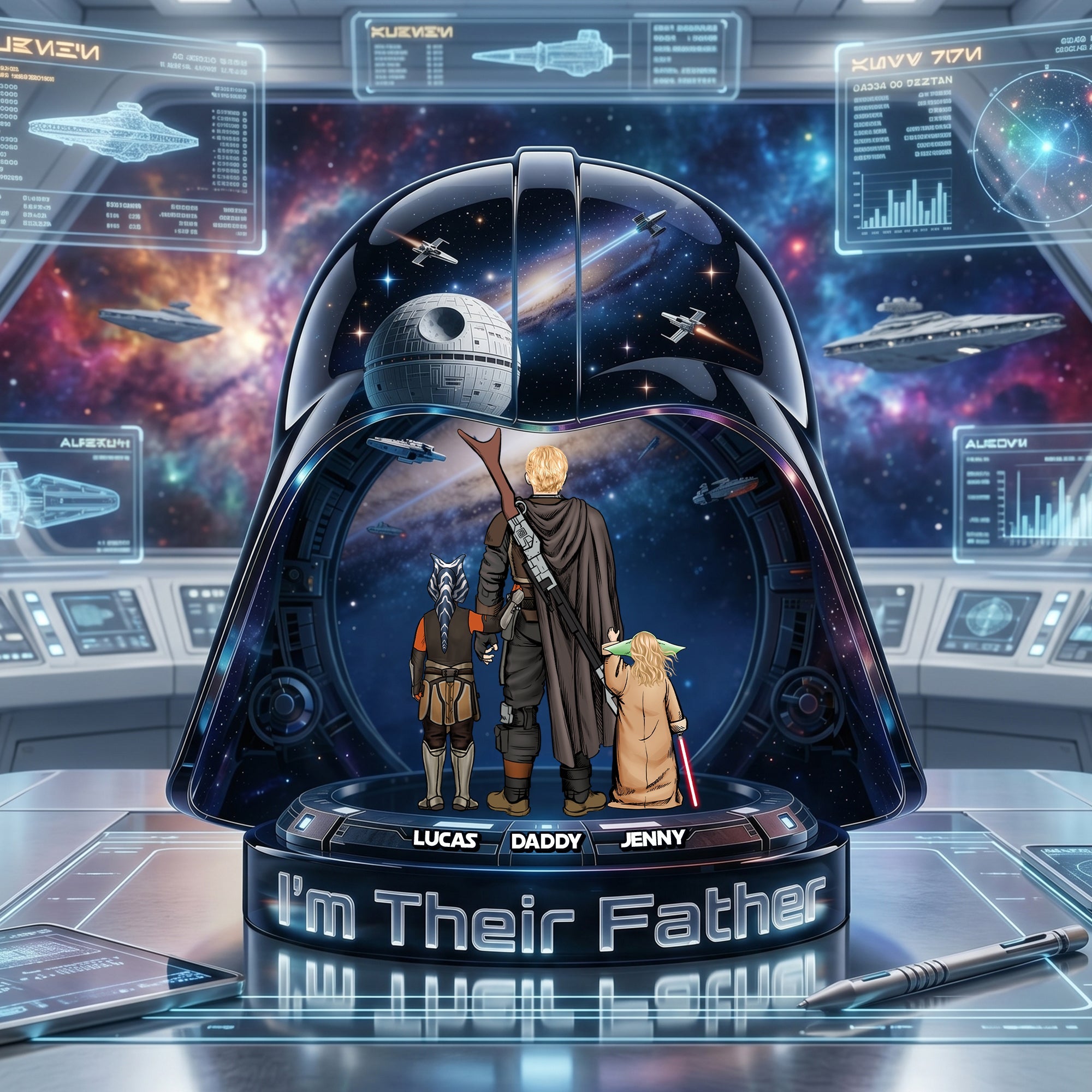 I'm Their Father - Unique Personalized Acrylic Plaque for Dads Shaped Plaques PopCulturePrints