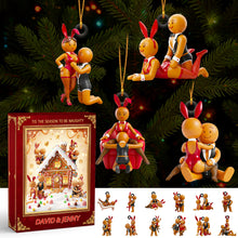 Load image into Gallery viewer, “Celebrate Your Love This Christmas with a Touch of Mischief” - Gingerbread Couple Christmas Advent Calendar Blind Box - Personalized Gift for Couples Advent Calendar PopCulturePrints
